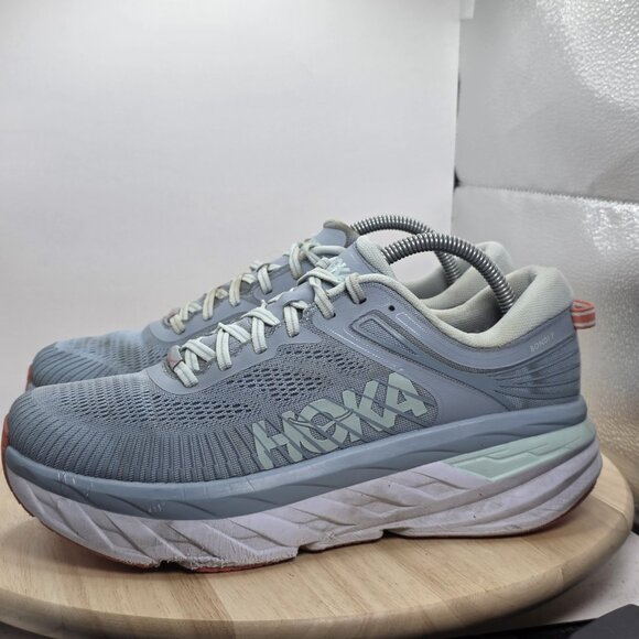 Womens Size 10 D - HOKA ONE ONE Bondi 7 WIDE Running Athletic Shoes 1110531 BFBG - Picture 1 of 11